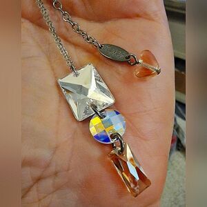 #Sabika 2024 #Foiled #Faceted Three Drop Necklace #NWOT